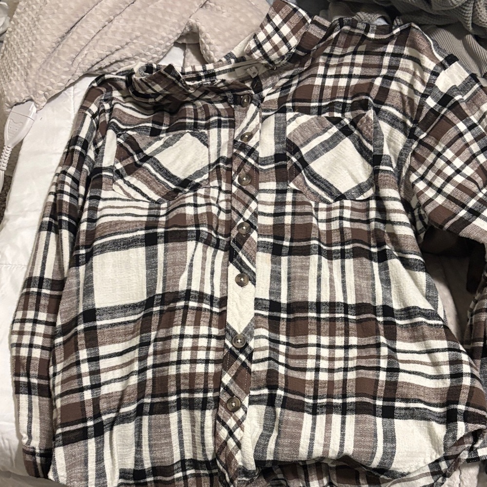 Maurices Brown Plaid Jacket